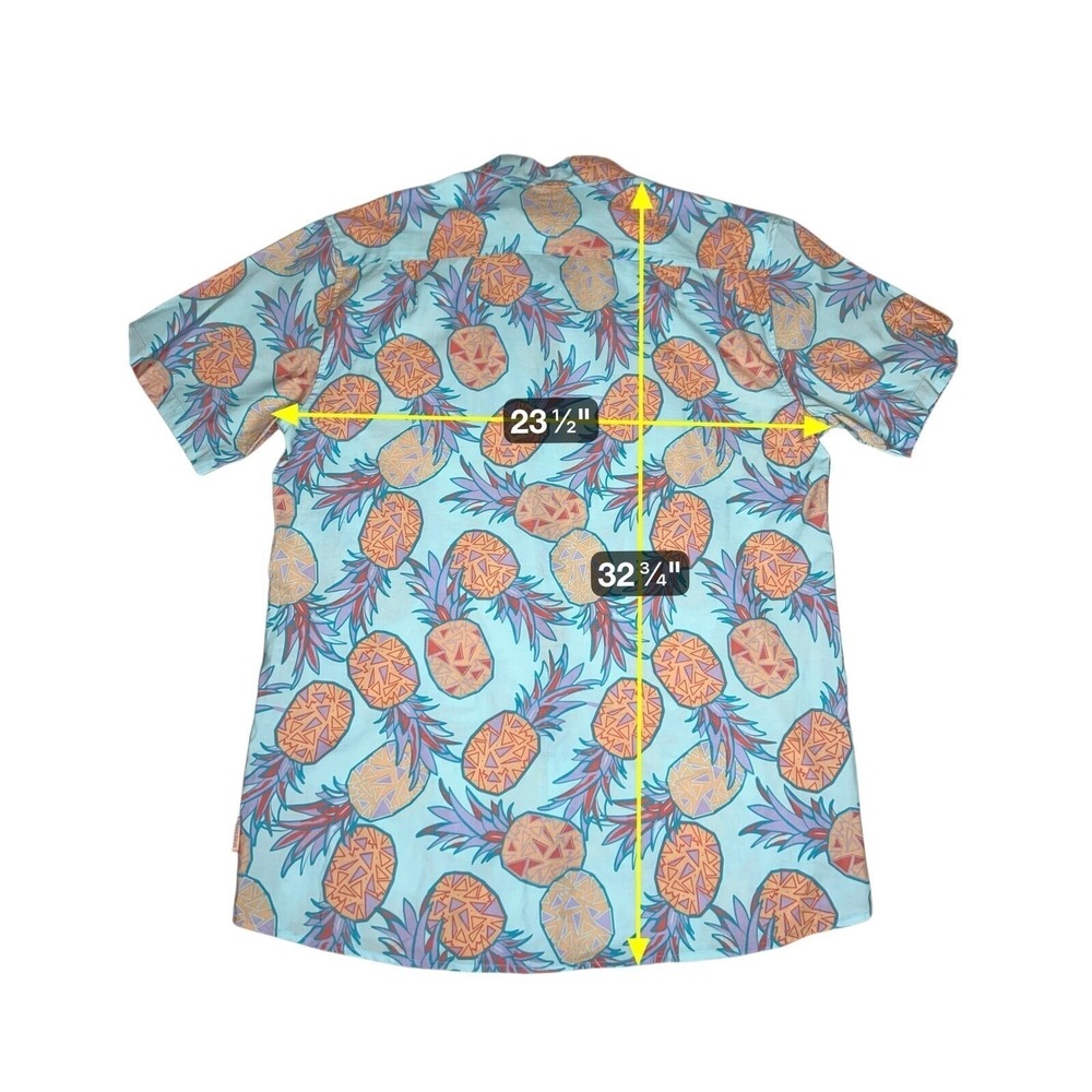 Tipsy Elves Men's Hawaiian Shirt Pineapple Print Tropical Size XL - Picture 7 of 7